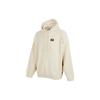 Vans Solid Color Letter Print Label Zip Drawstring Sherpa Hoodie Long Sleeve Unisex Hoodies Beige VN0A54O52N1