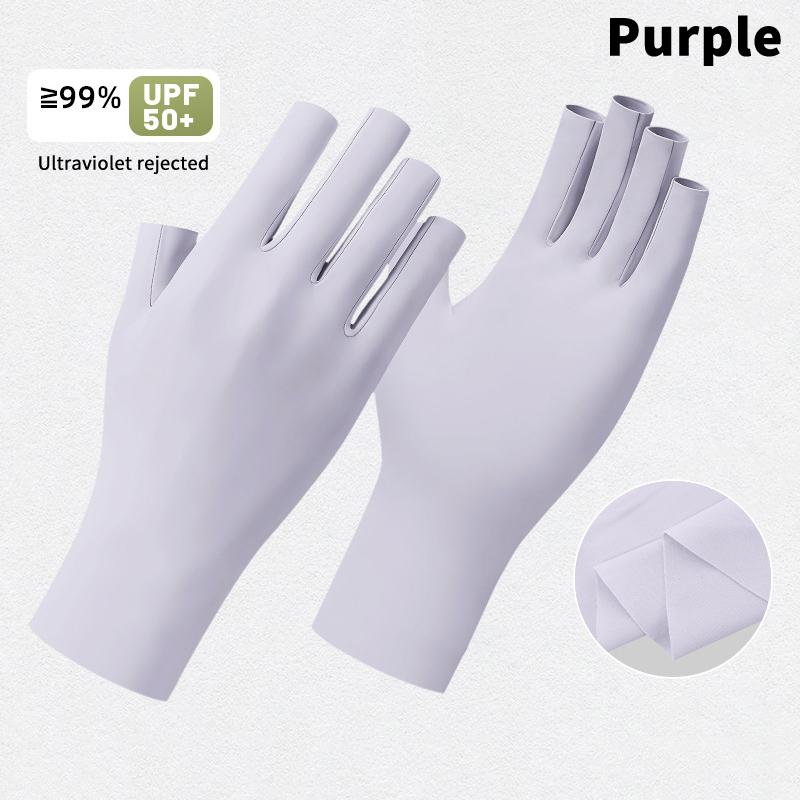 1 Pair Anti Uv Nail Gloves Uv Gel Shield Glove Half Finger Manicure Led Lamp Nail Art Salon Tools