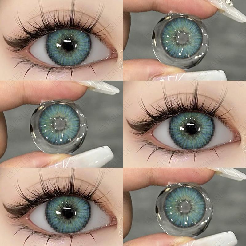 Eyeshare 1pair Gray Color Contact Lenses for Eyes Natural Soft Lens 14.5mm Big Eyes Contacts Annual Use