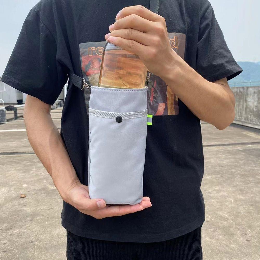 With Strap Cup Holder Canvas Cup Protective Cover Portable Cup Sleeve