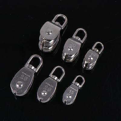 1 шт. 304 нержавеющая сталь M15 M20 M25 M32 одноколесный поворотный подъемный трос шкив набор подъемных колес инструменты двойной шкив блок