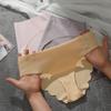 Ice Silk Seamless Underwear for Women Solid Color Breathable Large Size Low Waist Briefs