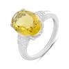 Серебряное кольцо с цитрином nano 5.065ct, вес изделия 4,36 гр (2190004)