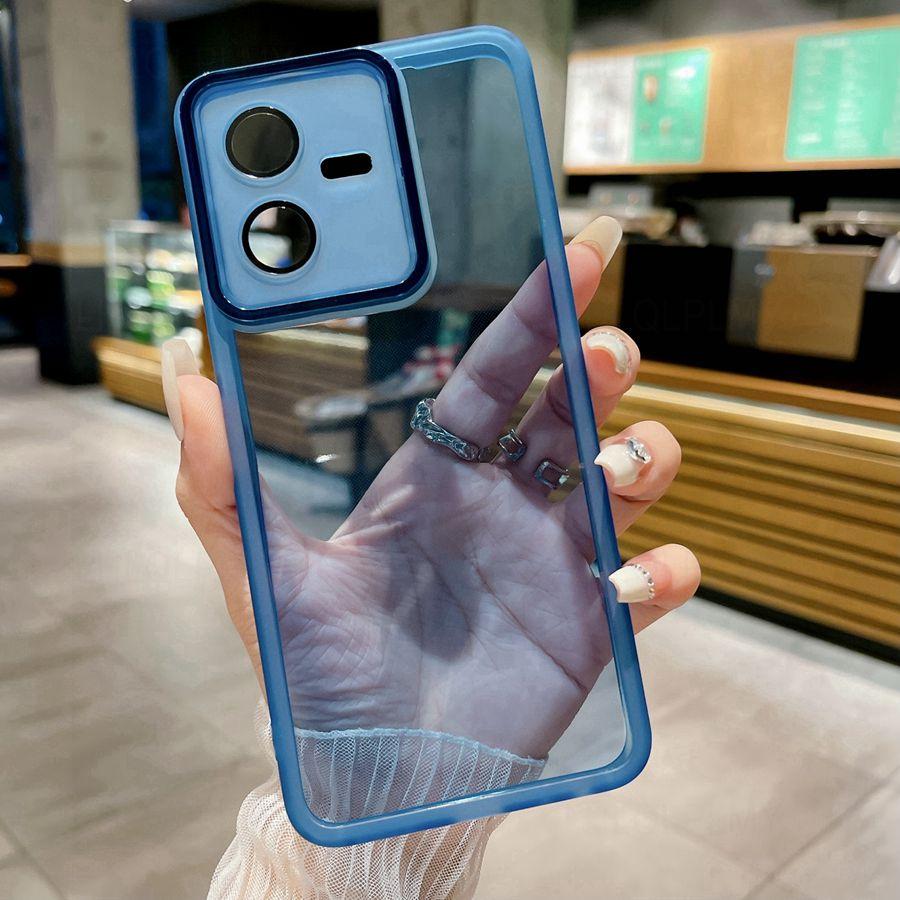 Прозрачный Мягкий Чехол Для Vivo Y04 Y29 Y38 V40 SE V29 V30 Y16 Y35 Y33S Y27 Y18 Y31 Y19S V29E V27E Y53S Y28 Y21S Пленка-Защита Объектива Камеры Телефона