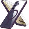 Protective Case - BOOLING - for Samsung Galaxy S24 - Purple - 2 Tempered Glasses - Shockproof