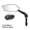 Bicycle Handlebar Reflector Rear View Mirror Mountain MTB Electrical Bike Scooter Wide-Range Cycling Adjustable Angles Mirrors
