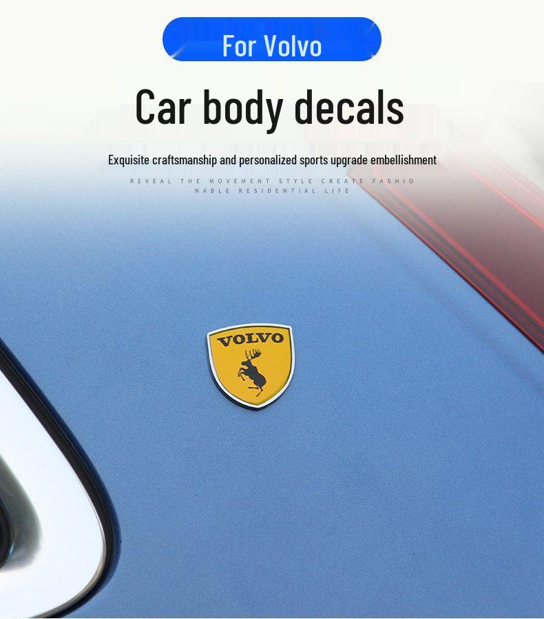 Металлические наклейки на автомобиль для персонализированных логотипов: Совместимо с эмблемами Volvo S60, S90, XC60, XC90