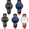 Gifts Fashion Business Simple Quartz Wrist Watch Men Watch 6.5mm Ultra Thin Genuine Leather Strap