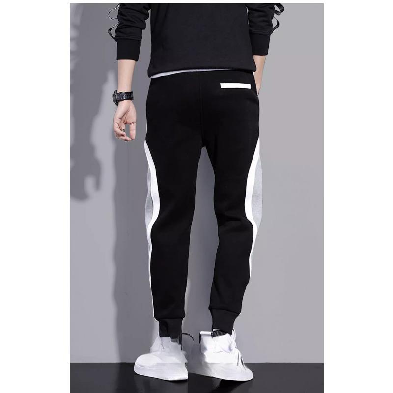 Men's Sports Pants Spring Autumn Male Loose Fitting Leggings Patchwork Running Training Casual Pants Fashion Outfit Trousers