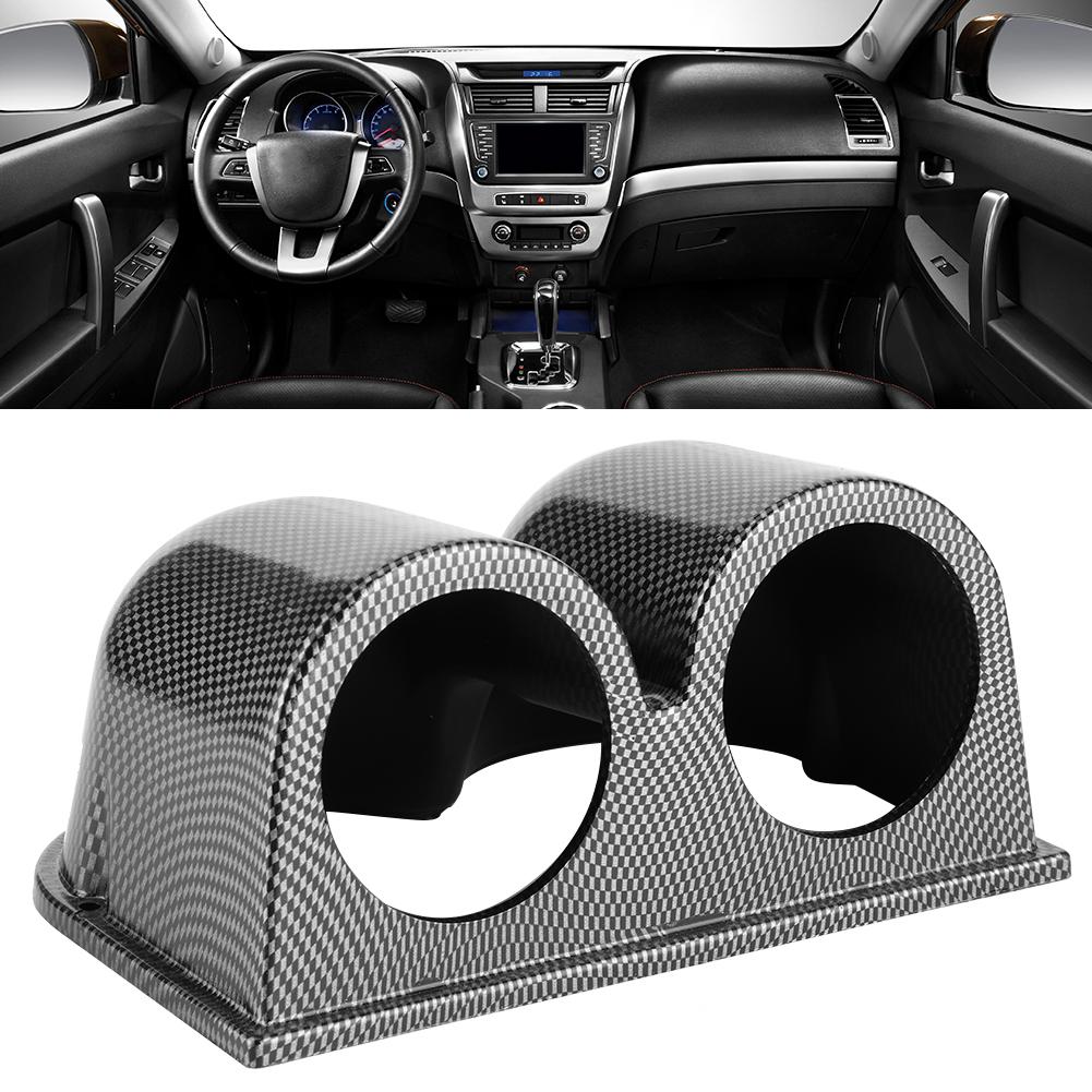 52mm2in 2Hole Gauge Mount Holder Universal Carbon Fiber Style Car Dash Meter Pod