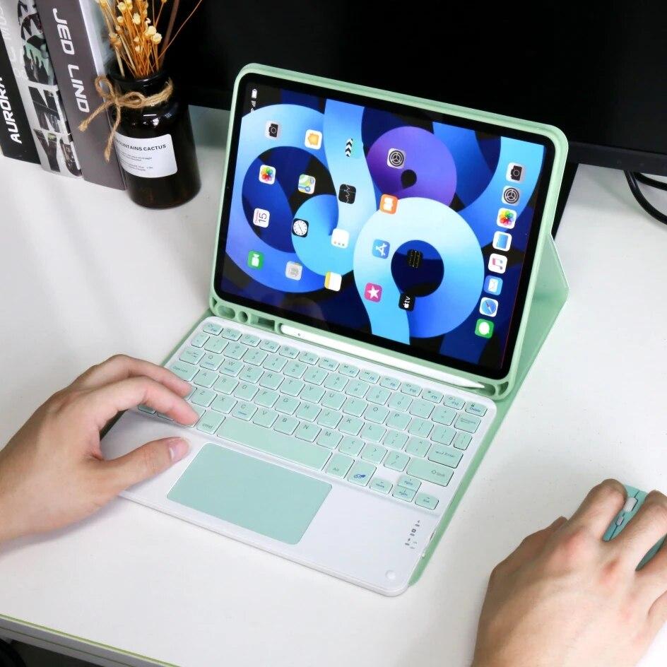 Клавиатура Беспроводная мышь для iPad Pro 11 Case 2021 2020 iPad Air 4 Case 10.2 IPad 9-го и 10-го поколения Case 2021 Mini 6 Case Air 2