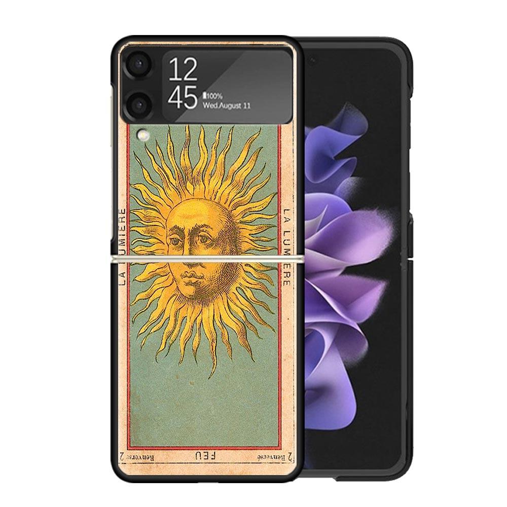 Tarot Cards Reading Art Cases For Samsung Galaxy Z Flip 4 5 6 7 3 Z Flip7 Flip6 Flip4 Flip5 Flip3 5G Hard Shockproof Fundas Cove