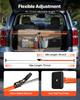 Cargo Bar, Ratcheting Cargo Bar Adjustable from 1016mm to 1854mm, Heavy-duty Steel Cargos Stabilizer with Storage Net & Non-Slip Pads, Telescoping