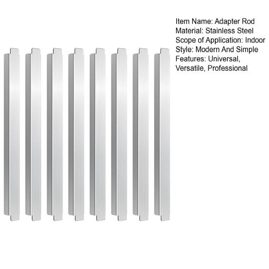 8 шт. 12,6 дюймовых адаптерных планок из нержавеющей стали, длинный разделитель, металлический разделитель для еды, универсальные запасные адаптерные стержни, детали для ресторанной кухни
