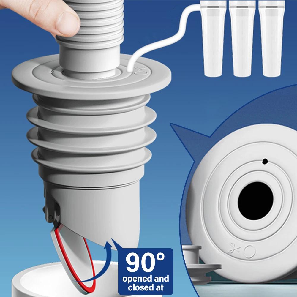 Silicone Drains Sewer Pipe Sealing Ring Plug Water Sink Floor Drain Anti Odor Sewer Seal Stopper Cover Shower Drainer Bathroom Accessories