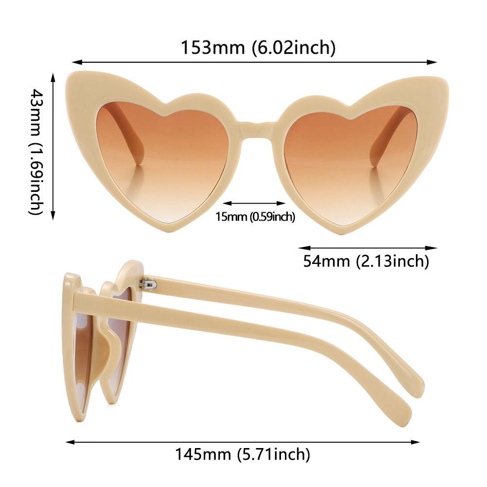 Accessories Women Clout Goggle Heart-Shaped Sunglasses Vintage Sunglasses UV400 Protection Eyewear
