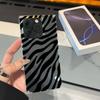 Прозрачный квадратный чехол-трубка для защиты iPhone 15 Plus 11 12 16 ProMax 14 Pro Max 13, защита от окисления, чехол с узором зебры