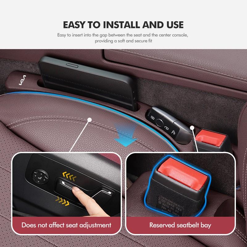 2pcs Car Seat Gap Filler Side Seam Plug Strip Leak-proof Filling Strips For KIA K5 K2 Rio Ceed Soul Picanto Stonic Sorento Forte EG4
