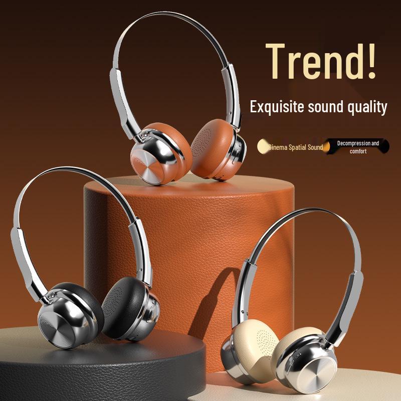 CR-20 Retro Bluetooth 5.4 Over-Ear Headphones - Myllard Metal Design with Super Long Battery Life