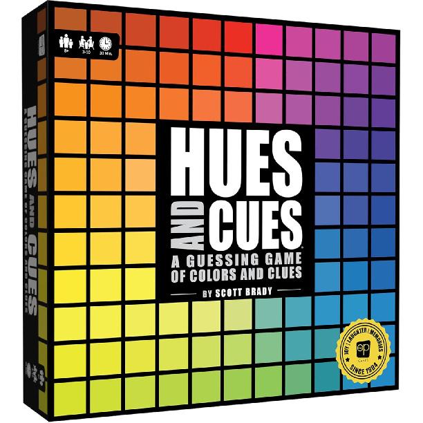 HUES and CUES Яркая игра на угадывание цветов для 3-10 игроков в возрасте 8+ лет, Соединяйте подсказки и угадывайте из 480 цветных квадратов
