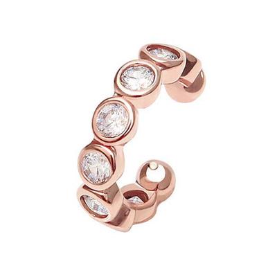 Ежедневный Ear Cuff из розового золота 14KGP с кубическим цирконием, на одну сторону