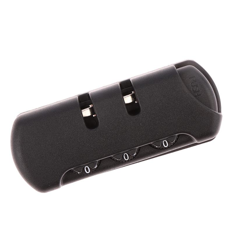 Для дорожного багажа чемодан код противоугонный фиксированный замок тяга цепи сумка аксессуары черный пластиковый 3-значный кодовый замок