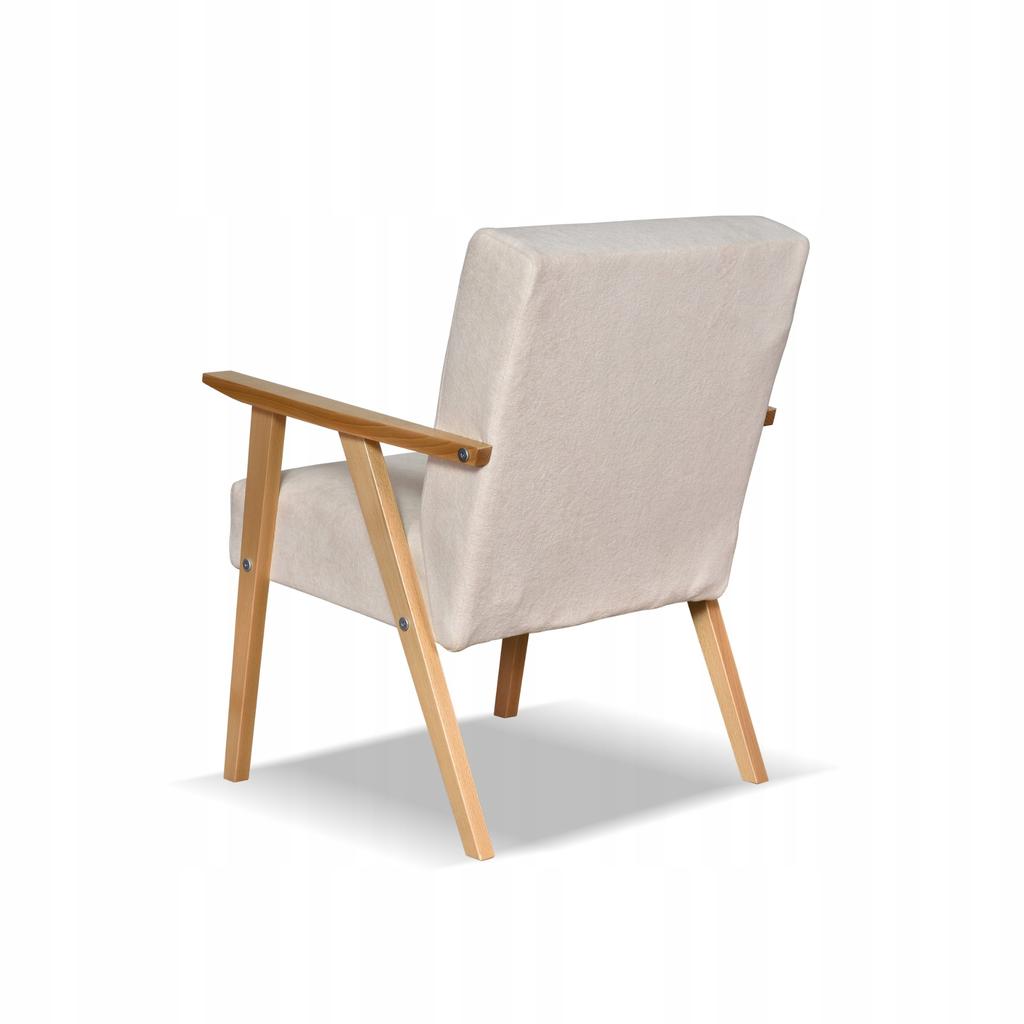 Fotel PRL zestaw retro vintage SOLER Family Meble beżowy welur Hunter