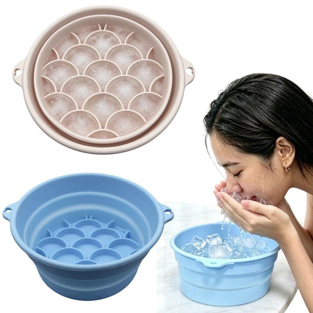Silicone Ice Basin Built-in Ice Tray Ice Bath Facial Washbasin Face Ice Bath Bowl Household Care