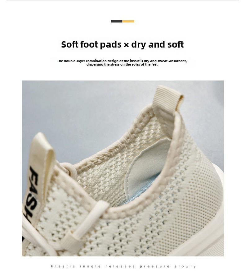 Женские 2025 Весенние Кроссовки Flyknit Повседневные Дышащие Модные Тренд Корейский Стиль Спортивная Обувь