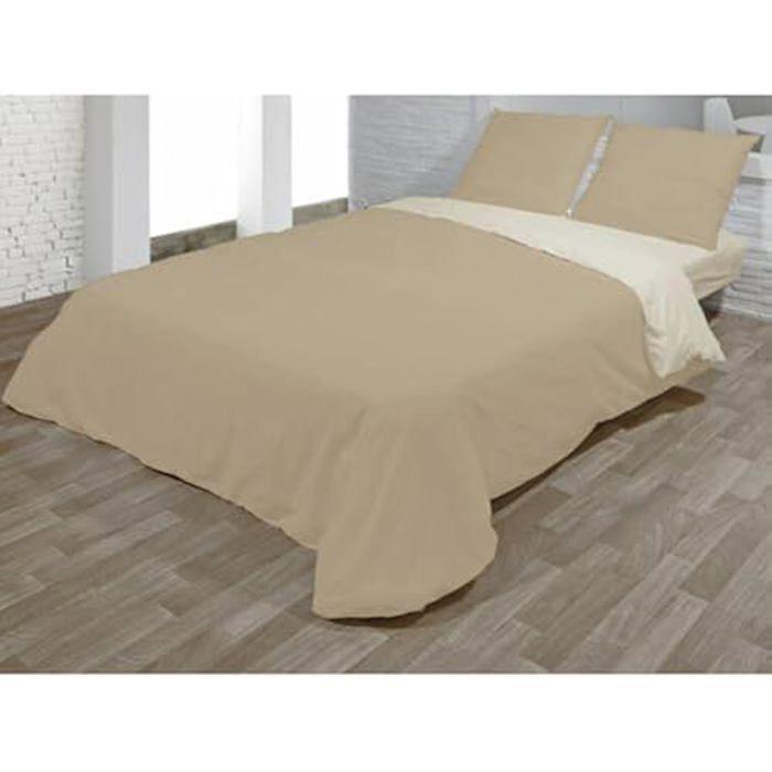Parure de lit Hosteline Vegas pour lit de 150 cm - Beige - Qualité au meilleur prix
