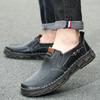 Мужские мокасины slip on модные легкие кожаные повседневные туфли 2024 новые весенние мужские кроссовки для прогулок на открытом воздухе мужские мягкие мокасины мужская обувь