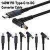180CM Laptop USB Type C To DC Cable 20V 7A Power Supply Cord for HP/Dell/Asus Home Office