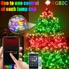Световая гирлянда, цветная RGB-лампа на рождественскую елку, Bluetooth-световая гирлянда, USB-зарядка, приложение, гирлянда, украшение для киберспортивной комнаты