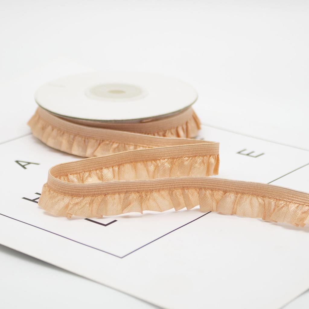 Bluebird 15Mm Unilateral Fungus Lace Webbing Wrinkled Elastic Belt Ruffle Edge Elastic Band Baby Clothes Pet Clothes