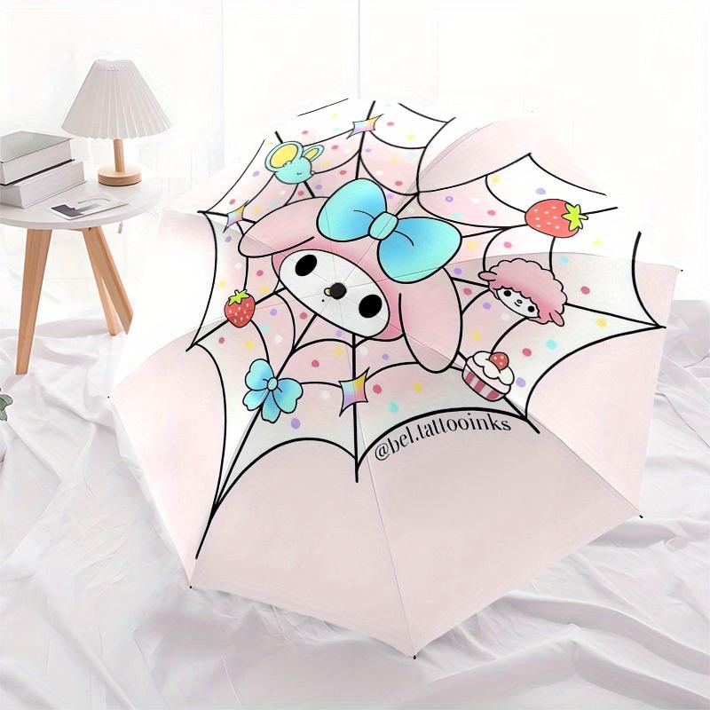 1pc My Melody Web Artwork Umbrella with Plastic Handle,Suitable for All Seasons Home Travel Outdoor UmbrellaSanlio456