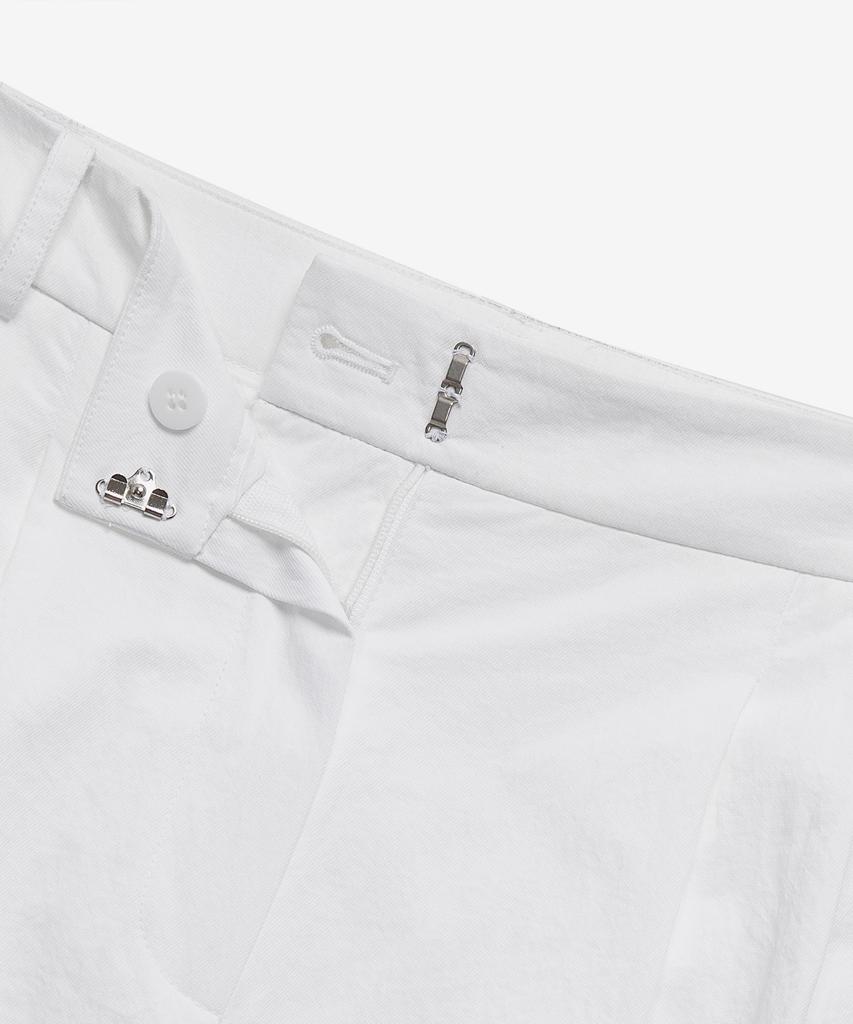 MIND BRIDGE WOMEN [W] White Double-Pleat Wide Pants