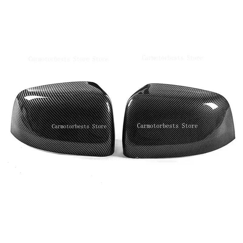 Car Rearview Side Mirror Cover For Jeep Grand Cherokee 2011-2022 Wing Cap Exterior Door Rear View Case Trim Sticker Carbon Fiber