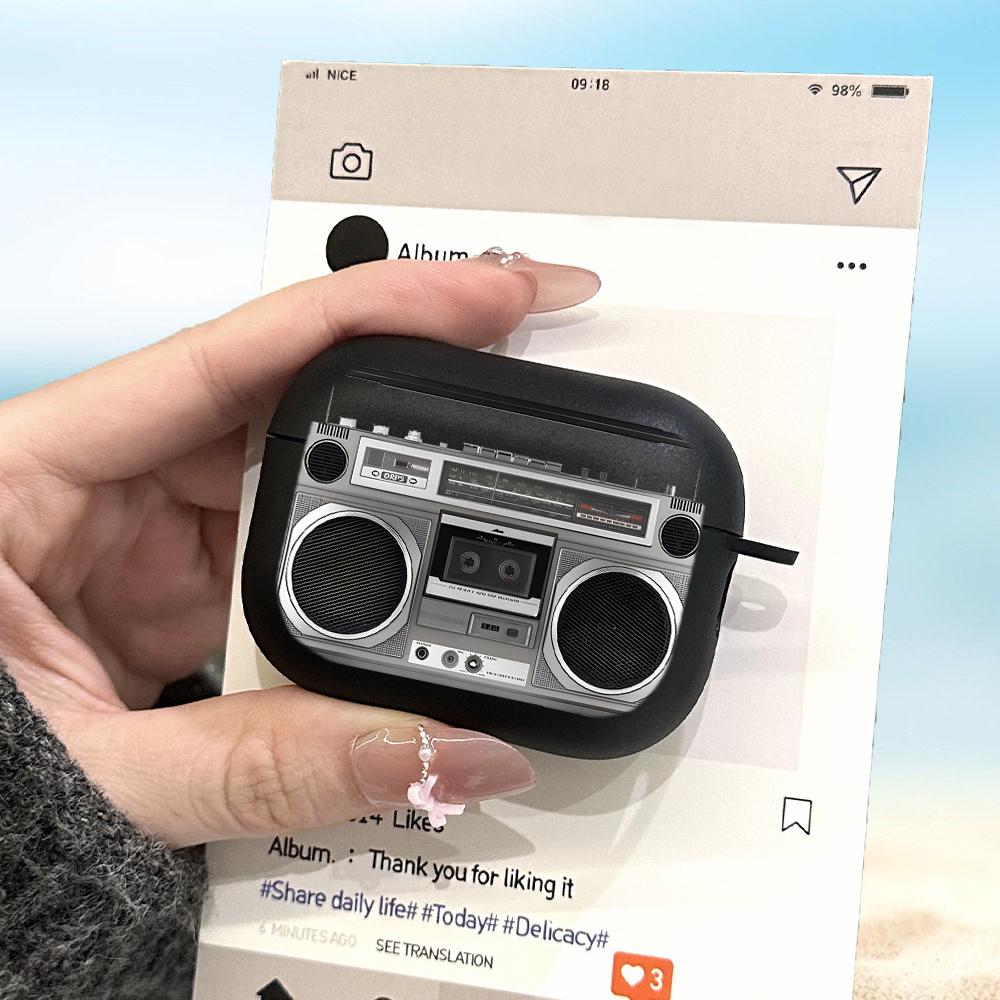 Ретро-запись Паттерн Чехол для наушников Для AirPods Pro2/Pro3/Pro Противоударный Чехол для наушников Для AirPods 4/3/1/2 Ударопрочный