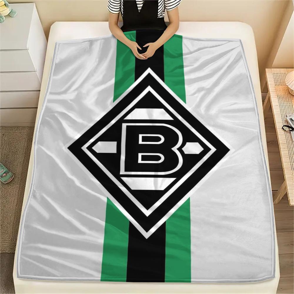 1Pc Borussia Mönchengladbach Print Flannel Blanket High Quality Warm Comfortable Cover for All Seasons Perfect for Gifts Home Decor
