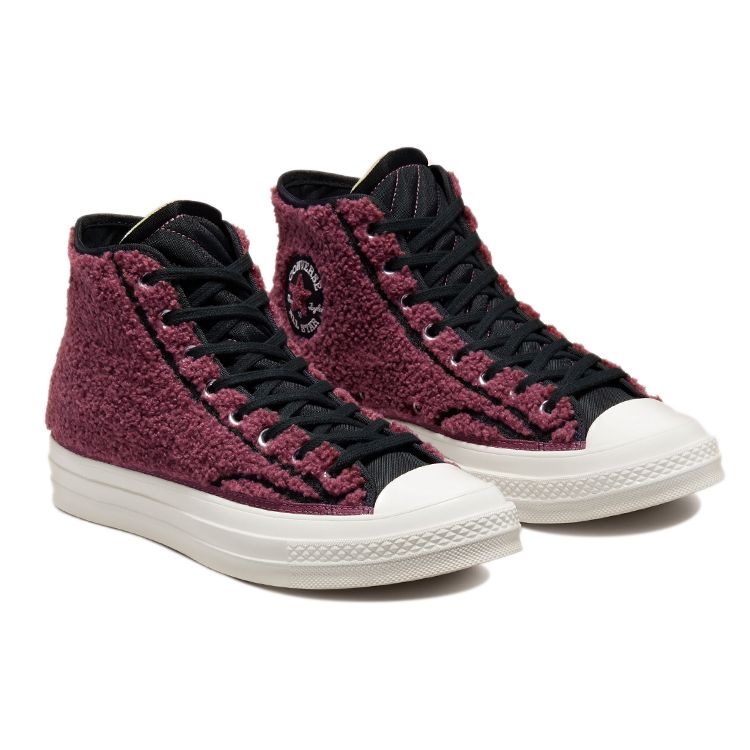 Converse Chuck 70 High Sherpa - Кроссовки унисекс Shadowberry Pink Black Egret 172007C