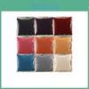 Luxurious Plain Solid Color Throw Pillow Case For Home Decor Linen Cotton Cushion Cover