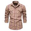 Autumn New Men's Pocket Casual Shirt Fashion