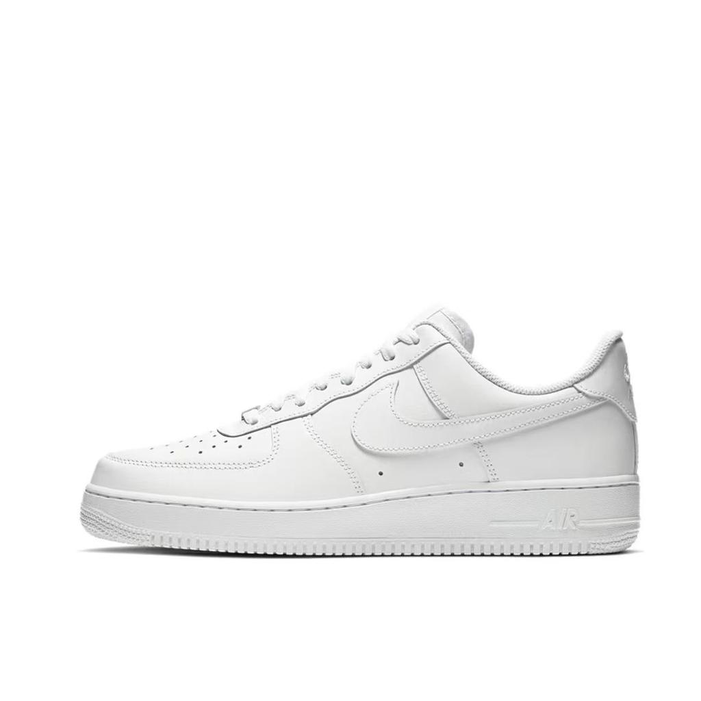 Nike Air Force 1 Floral Slip Resistant Abrasion Resistant Low top Skateboard Shoes Unisex White CW2288-111(Team448-)