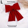2Pcs Christmas Red Velvet Large Bow Tree Top Decoration Creative 3D Flocked Bow Holiday Ornament Christmas Tree Pendant