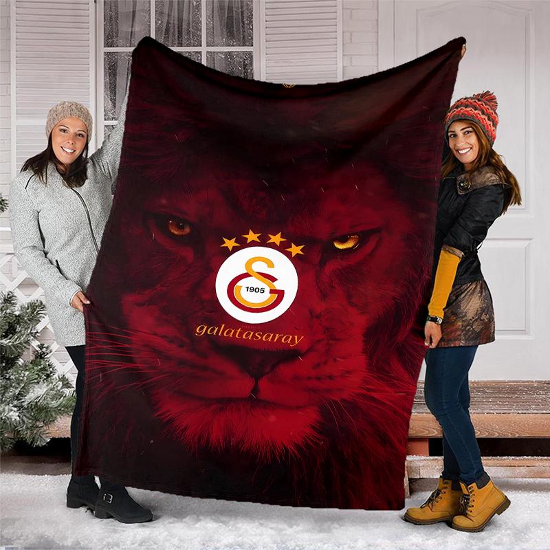 Galatasaray S.K printed throw blanket—soft,warm;versatile blanket for all seasons—perfect as &air-conditioning throw,nap blanket