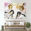 Кавайи K-On Гобелен Настенное Искусство, Домашний Декор, Япония, Декор Комнаты, Новый