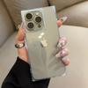 Роскошный квадратный прозрачный силиконовый противоударный чехол для iPhone 16 15 14 Plus 13 12 11 Pro Max Кристальный кубик льда Мягкая броня