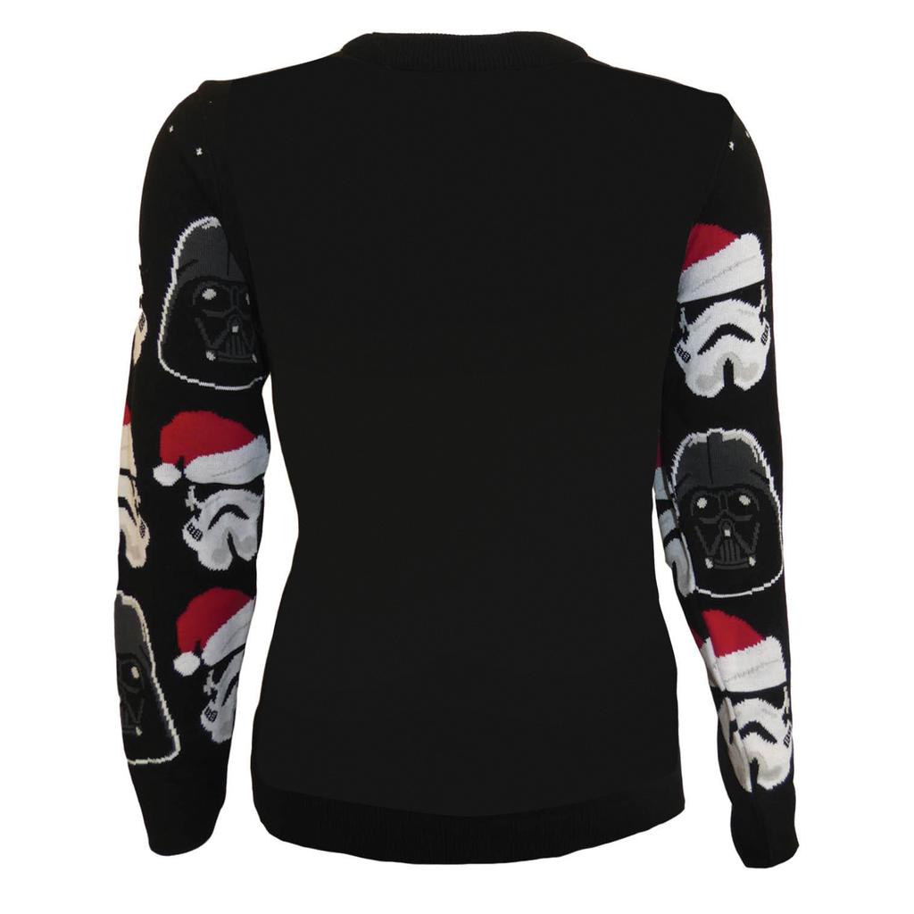 Star Wars Unisex Adult Vader And Trooper Face Knitted Christmas Sweatshirt