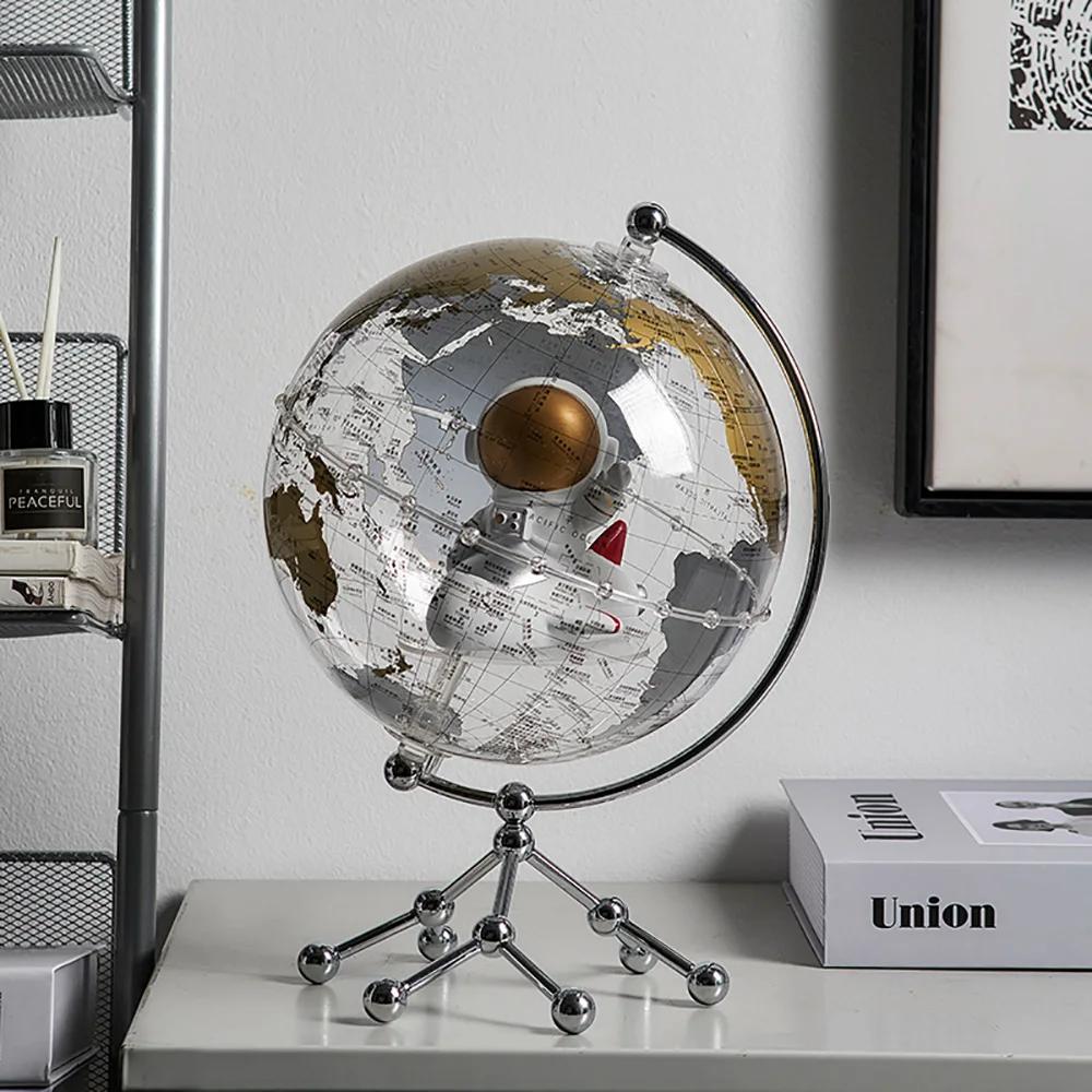 Creative Home Decor Transparent Earth Model Office Bookcase Minimalism Decorations Office Room Desktop Home Decor Gift