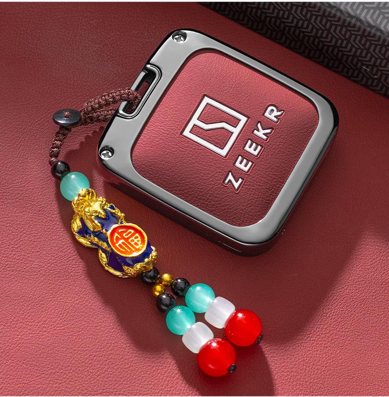Bluetooth Брелок-Ключница для Zeekr JiKe 007 - Автоаксессуар, Чехол, Пряжка и Мужская Сумка